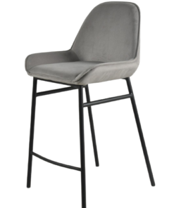 כסא בר מעוצב בצבע אפור