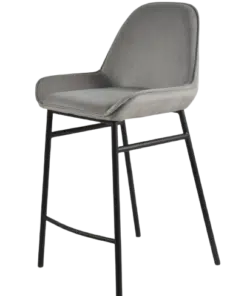 כסא בר מעוצב בצבע אפור