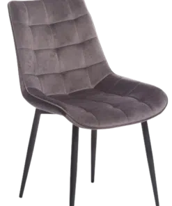 כסאות פינת אוכל מרופדים בבד אפור