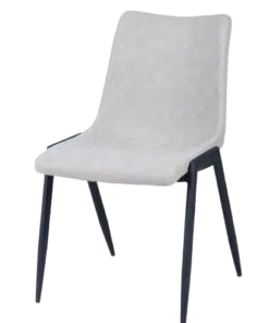 כסא פינת אוכל דמוי עור בצבע שמנת