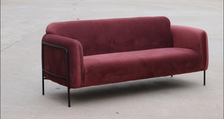 eyebrow Aggregate slit ספה מעוצבת בבד קטיפה אדום - כסאות בר - סטייל מאסטר רהיטים