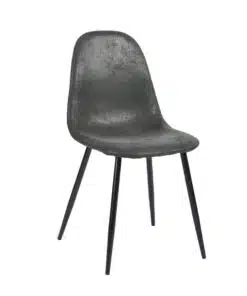 Alternative view of כסאות לפינת אוכל בדמוי עור אפור איכותי