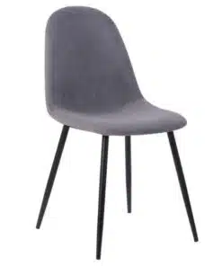 כסאות לפינת אוכל בבד אפור