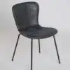 כסאות לפינת אוכל מעוצבים בדמוי עור שחור דגם ריאל