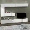 מזנון לטלוויזיה מעוצב בצבע לבן 2.4 אורך