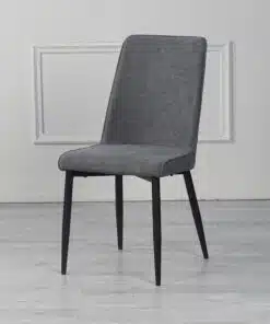 כסאות פינת אוכל אפור משענת גבוה