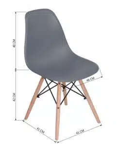 Alternative view of כסאות אפורים לפינת אוכל בעיצוב מודרני