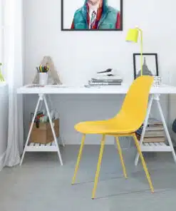 כסאות צהובים לפינת אוכל
