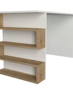 Alternative view of שולחן כתיבה מעוצב משולב לבן וגוון עץ אלון