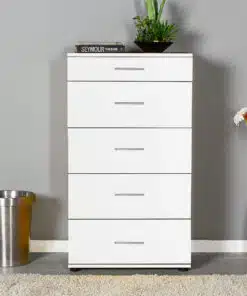 שידת מגירות לבנה