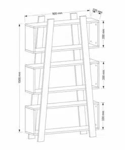 Alternative view of ארון מדפים פתוח מעוצב בצבע לבן