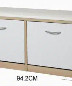 ארונית נעליים עם ספסל מרופד