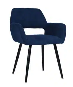 Alternative view of כסאות פינת אוכל בבד כחול כהה