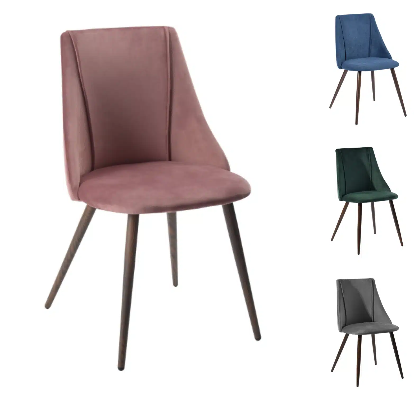 כסאות ורודים קטיפה - כסאות לפינת אוכל בבד קטיפה ורוד עתיק - רהיטים מעוצבים לבית ולמשרד - איכות פרימיום | סטייל מאסטר רהיטים