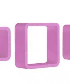 סט מדפים מעוצבים בצבע ורוד