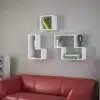 סט מדפי מעוצבים לסלון