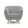 כורסא מעוצבת בבד אפור