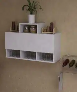 Alternative view of ארונית תלויה בצבע לבן