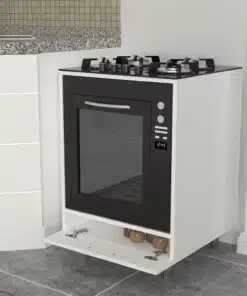 ארון לתנור בצבע לבן – בילט-אין