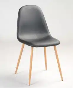 Alternative view of כסאות דמוי עור שחור לפינת אוכל