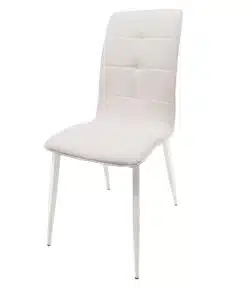כסאות לפינת אוכל דמוי עור לבן