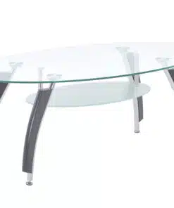 Alternative view of שולחן סלון אובלי מזכוכית בעיצוב מודרני