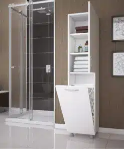 ארון שירות עם סל כביסה