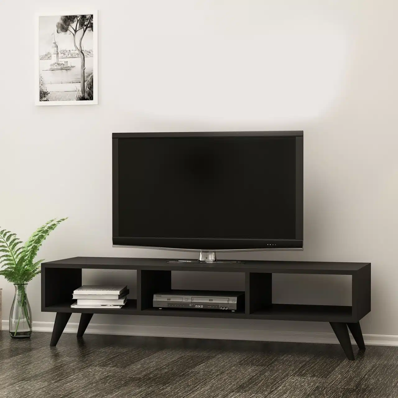 מזנון טלוויזיה 120 סמ - במבצע - מזנון טלוויזיה 120 ס"מ בצבע גחל - כל הרהיטים סטייל מאסטר רהיטים - רהיטים איכותיים לבית ולמשרד