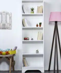 ארון מדפים פתוח בצבע לבן