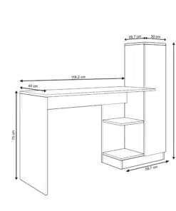 Alternative view of שולחן כתיבה עם מדפים