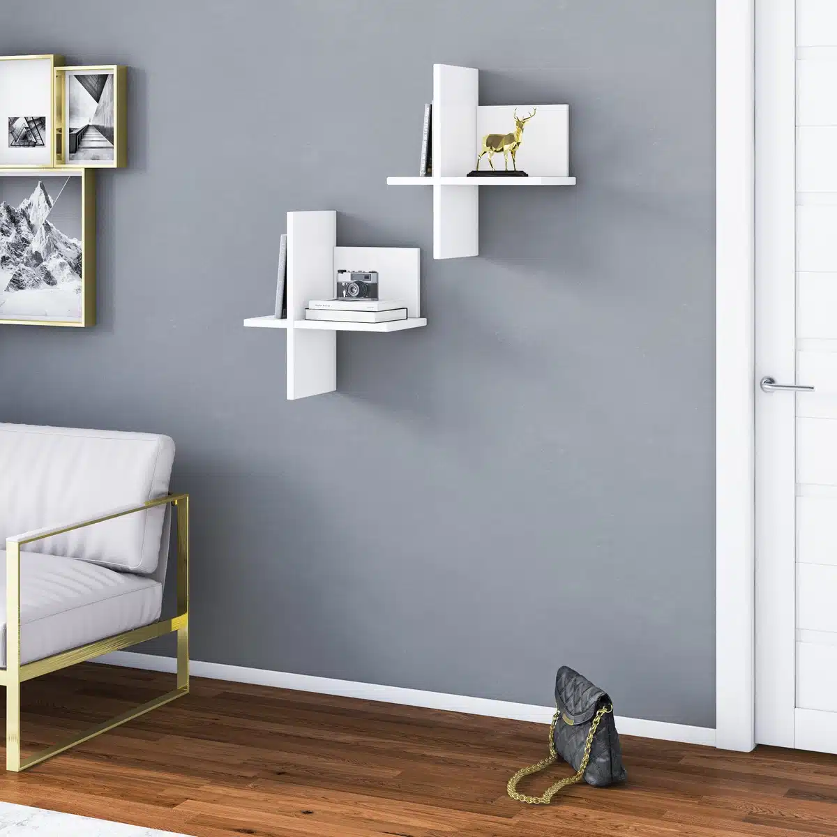 מדפים לתלייה בצבע לבן - מדפים לתלייה בצבע לבן - כל הרהיטים סטייל מאסטר רהיטים - רהיטים איכותיים לבית ולמשרד