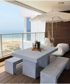 שולחן פינת אוכל דמוי בטון