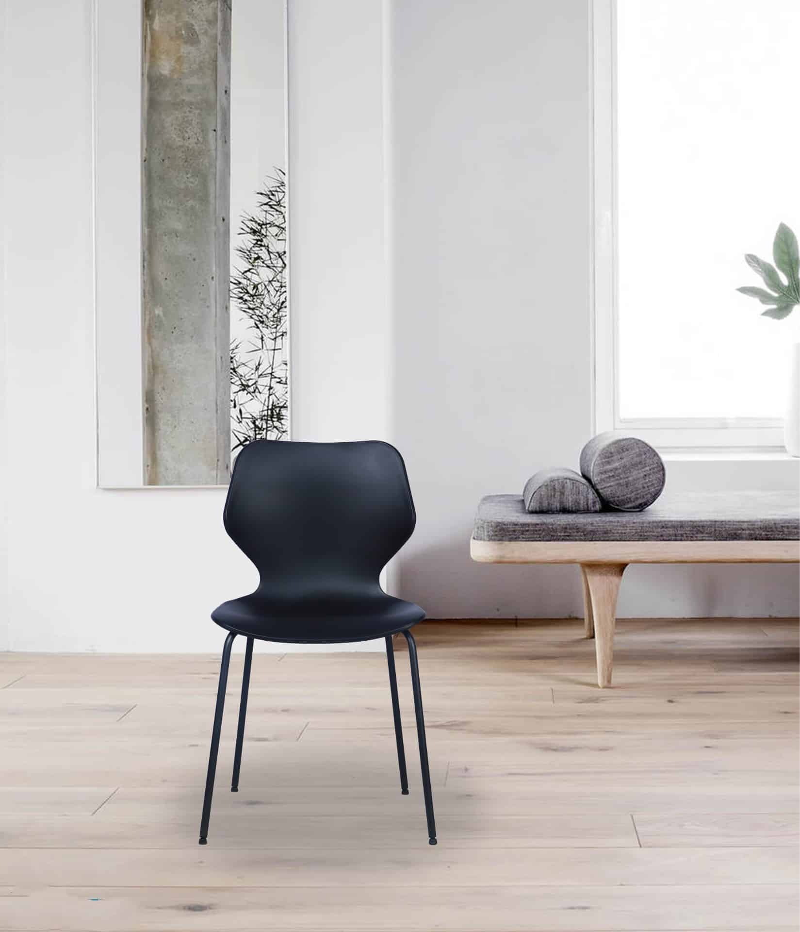 כסא פלסטיק שחור לפינת אוכל - כסא פלסטיק שחור לפינת אוכל - כל הרהיטים סטייל מאסטר רהיטים - רהיטים איכותיים לבית ולמשרד