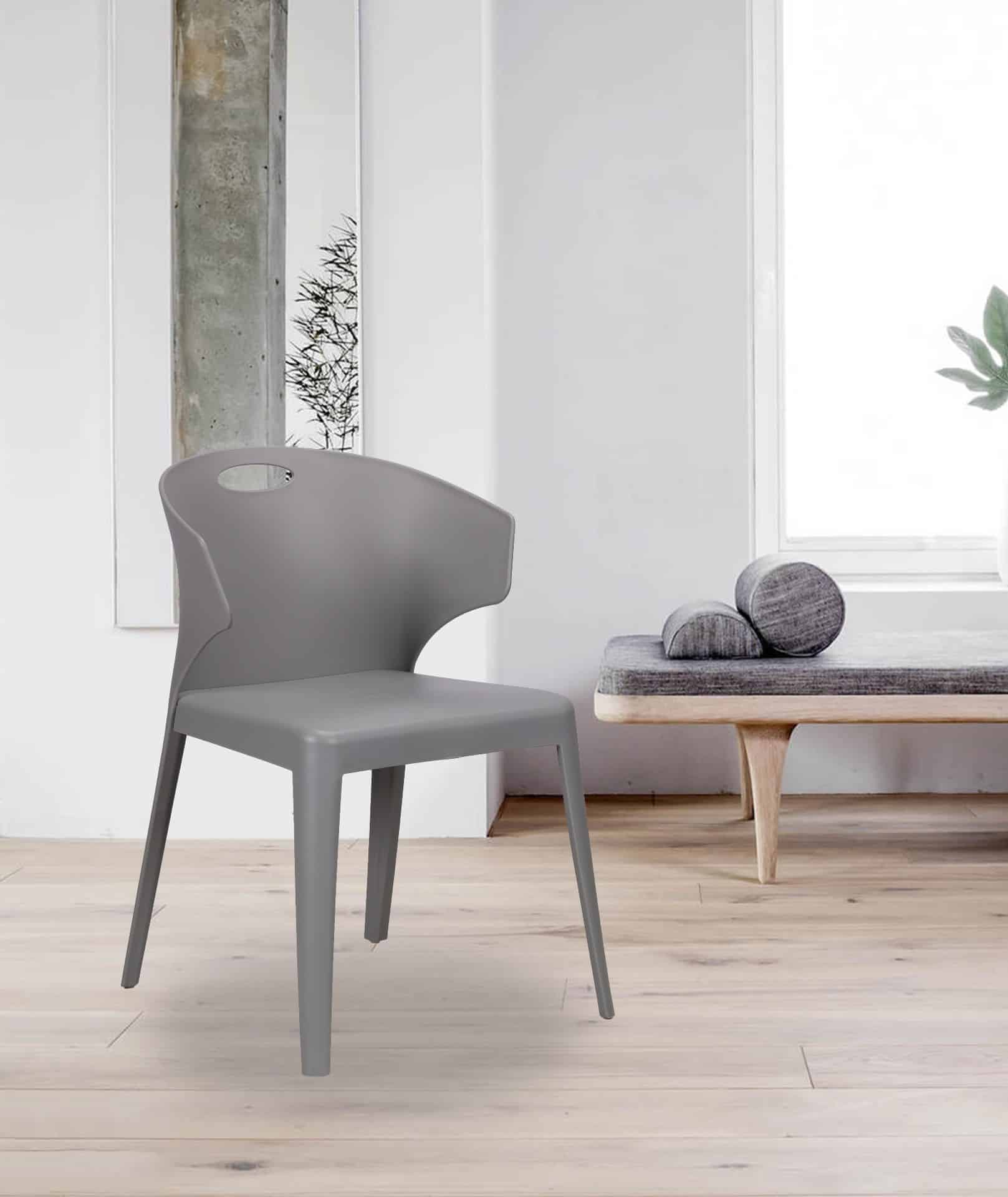 כסא פלסטיק אפור - כסאות אפורים מפלסטיק - כל הרהיטים סטייל מאסטר רהיטים - רהיטים איכותיים לבית ולמשרד