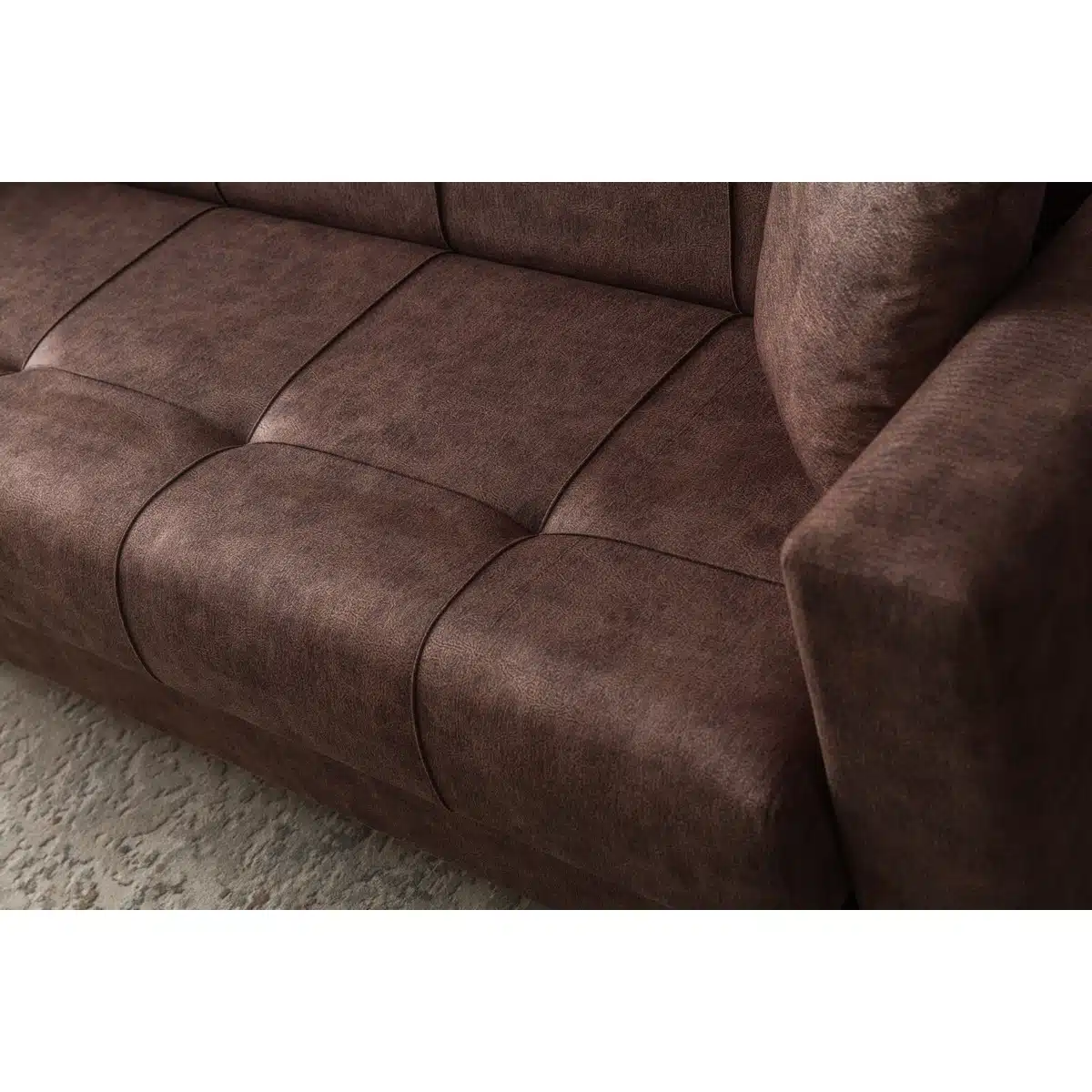 ספה נפתחת למיטה בבד חום כהה - ספה נפתחת למיטה בבד חום כהה - כל הרהיטים סטייל מאסטר רהיטים - רהיטים איכותיים לבית ולמשרד