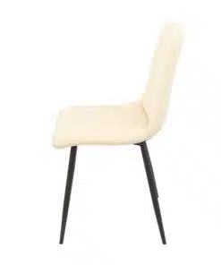 כסאות לפינת אוכל בבד שמנת