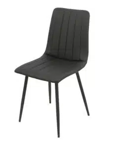 כסאות פינת אוכל דמוי עור שחור