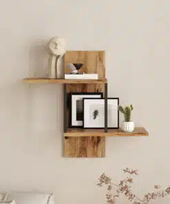 מדף מעוצב בסגנון כוורת