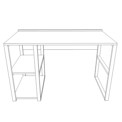 שולחן כתיבה מעץ ומתכת