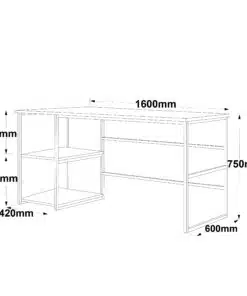 שולחן מחשב מעץ רוחב 140