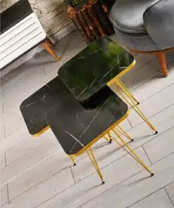 Alternative view of שולחנות צד לסלון דמוי שיש