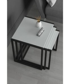 שולחן סלון שחור לבן