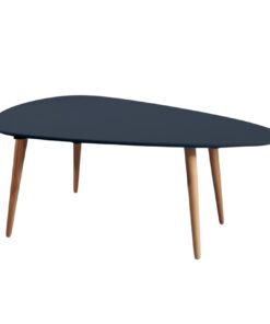 שולחן סלון שחור משולב עץ