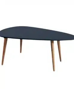 שולחן סלון שחור משולב עץ