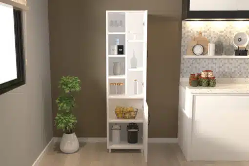 ארון אחסון דלת אחת לבןארון אחסון דלת אחת לבן