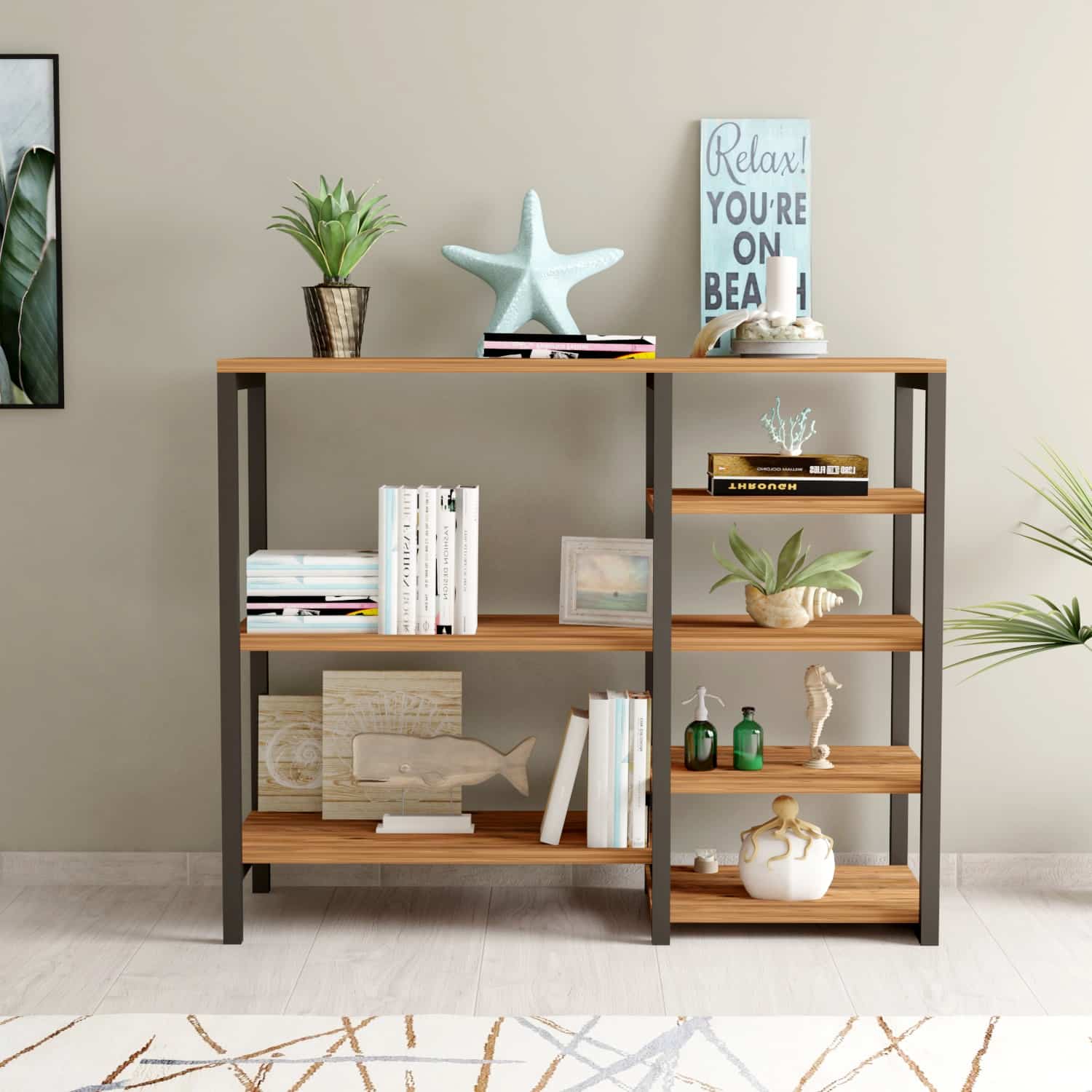 ארון מדפים פתוח - קונסולה עם מדפים פתוחה - כל הרהיטים סטייל מאסטר רהיטים - רהיטים איכותיים לבית ולמשרד