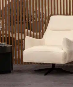 כורסאת טלוויזיה בד שמנת