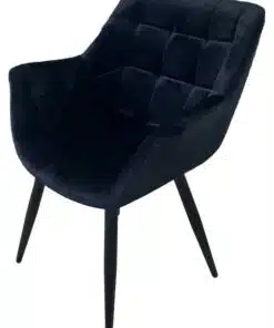 כסא קטיפה שחור