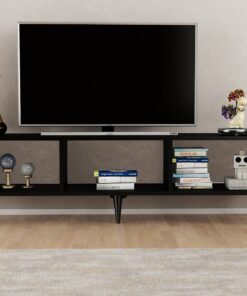 עיצוב הסלון מזון שחור לטלוויזיה