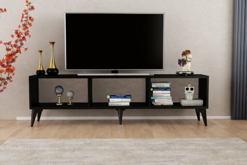 עיצוב הסלון מזון שחור לטלוויזיה